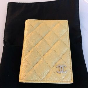Chanel 19s Gold Metal (yellow) O-Card Holder